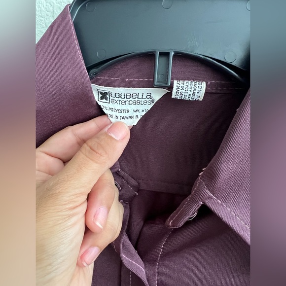 Loubella Extendables vintage 70s purple button up blouse - Picture 2 of 6